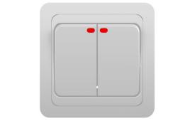 Выключатель 2 кл с инд. КЕРАМИКА с/у 10А 250В/POWERMAN Classic 2123/1151402