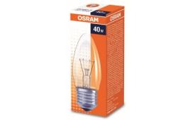 Лампа накал. 40W E27 свеча прозрачная OSRAM B 4008321788580