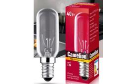 Лампа 40W E14, 220V, 350Im, накаливания для вытяжек T25 прозрачная 81x25 Camelion 637893