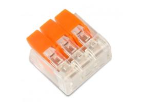 Клеммная колодка с рычагом 3 х (0,14-4,0мм2) СМК-221-413 тип WAGO SmartBuy  SBE-ccwcc-3