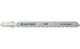 Полотна KRAFTOOL, T101В, для эл/лобзика, Cr-V, ДСП, ДВП, чистый рез, EU-хвост., шаг 2,5мм 75мм.2шт 159511-2,5
