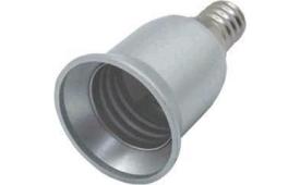 Переходник с цоколя E14 на E27 Серебяный Ecola  A4T17SEAY