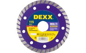 MULTI UNIVERSAL 115 мм, диск алмазный  турбированный по бетону, кирпичу, камню, DEXX 36702-115