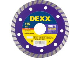 MULTI UNIVERSAL 115 мм, диск алмазный  турбированный по бетону, кирпичу, камню, DEXX 36702-115