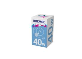 Лампа накаливания 40W, E27 шар прозрачная Космос