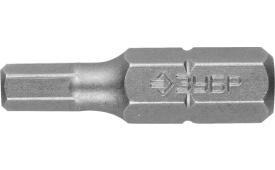 Бита HEX4 25 мм, кованая  ЗУБР 26007-4-25-2
