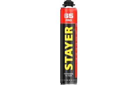 PRO 65 STAYER пена монтажная с увеличенным выходом, пистолетная,всесезонная, 800 мл 41137
