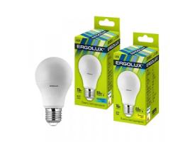 Лампа 10W / 80Вт E27, Т/С A60 (840lm 270°) 3000K матов.Ergolux LED-A60-10W-E27-3K