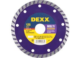 MULTI UNIVERSAL 125 мм, диск алмазный  турбированный по бетону, кирпичу, камню, DEXX 36702-125