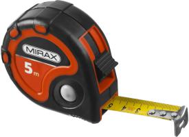 Рулетка 5м / 25мм в обрезиненном пластиковом корпусе RX-3	MIRAX 34013-05-25