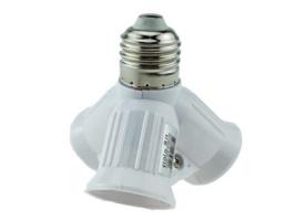 Переходник с цоколя E27 на 3 х E27 Белый Ecola A7W37WEAY