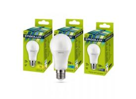 Лампа 17W / 155Вт E27, Т/С A60 (1615lm 270°) 3000K матов.Ergolux LED-A60-17W-E27-3K