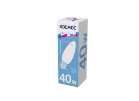 Лампа накаливания 40W E27 свеча матовая Космос B35 28728