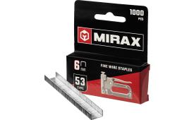 Скобы 6 мм для степлера узкие тип 53, 1000 шт MIRAX 3153-06