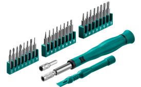 Отвертка для точных работ со сменными битами 28 предм.,Precision-28, KRAFTOOL, 25677