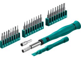 Отвертка для точных работ со сменными битами 28 предм.,Precision-28, KRAFTOOL, 25677
