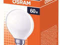 Лампа накаливания 60W E14  шар, матовый,OSRAM P 28378