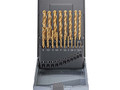 Набор сверл по металлу 1-10мм 19шт DIN338 HSS-G TiN 118° (пл. кейс) Ruko 250214TRO